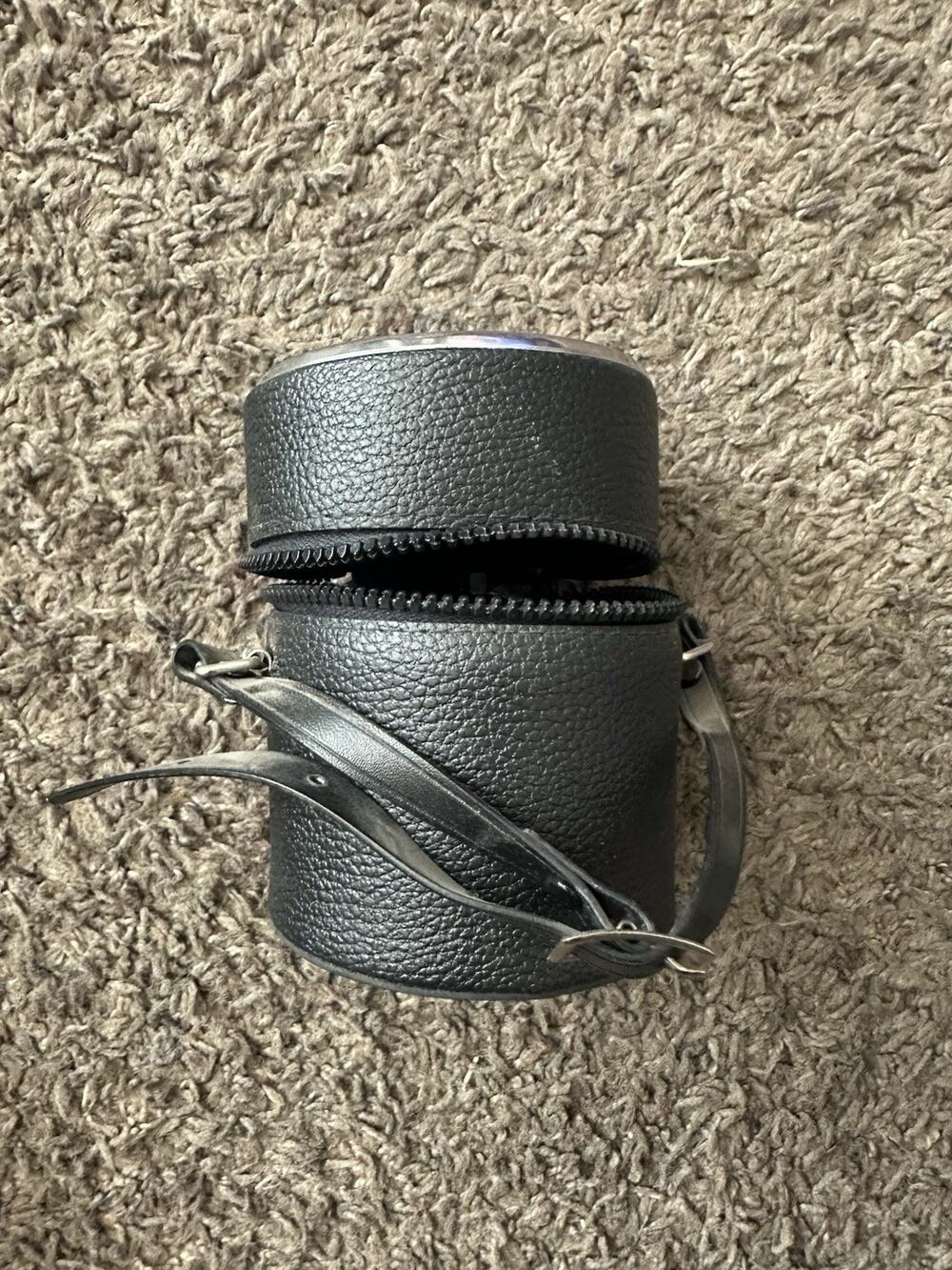 Zippered Hard Vinyl Lens Case - Corduroy Lined - Interior 3 1/4/ 2 6/8" Diameter